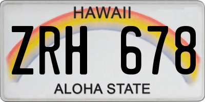 HI license plate ZRH678