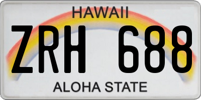 HI license plate ZRH688