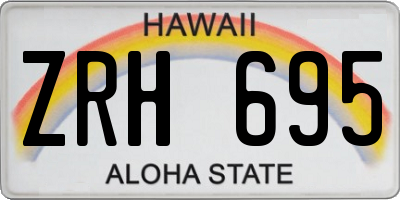 HI license plate ZRH695