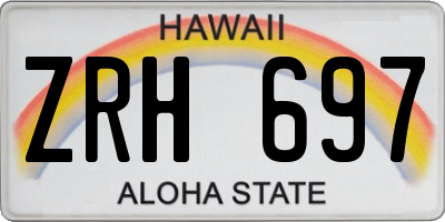 HI license plate ZRH697