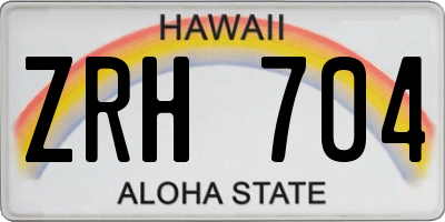 HI license plate ZRH704