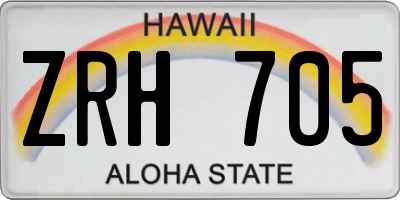 HI license plate ZRH705