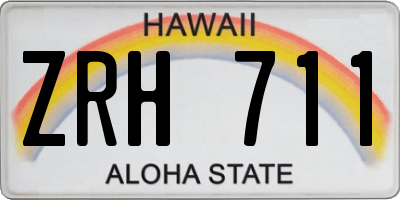 HI license plate ZRH711