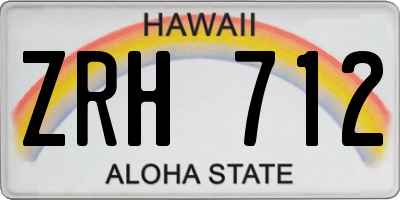 HI license plate ZRH712