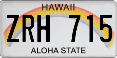 HI license plate ZRH715