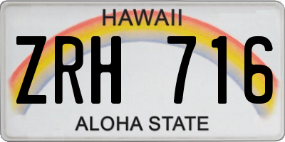 HI license plate ZRH716