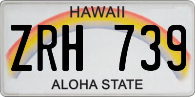 HI license plate ZRH739