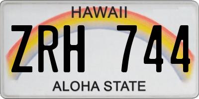 HI license plate ZRH744