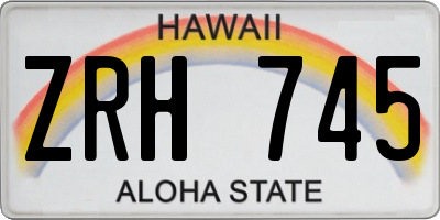 HI license plate ZRH745