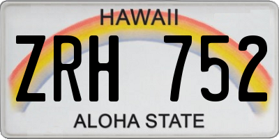 HI license plate ZRH752