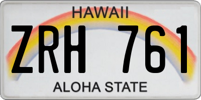 HI license plate ZRH761