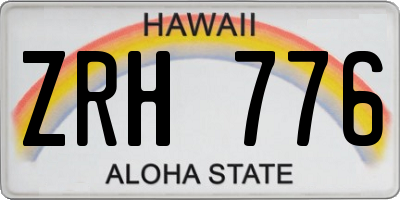 HI license plate ZRH776