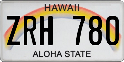 HI license plate ZRH780