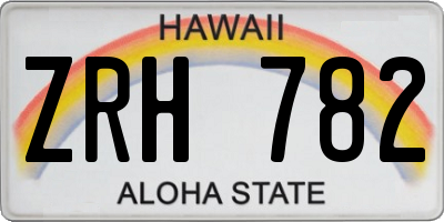 HI license plate ZRH782