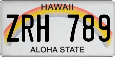 HI license plate ZRH789