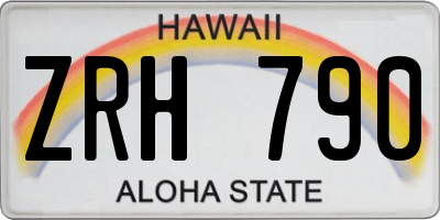 HI license plate ZRH790