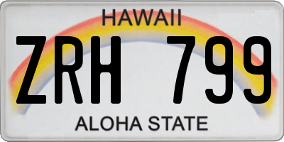 HI license plate ZRH799