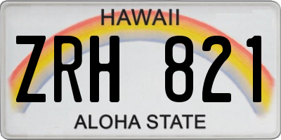 HI license plate ZRH821