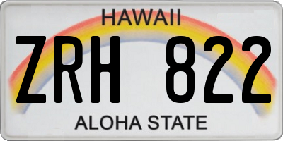 HI license plate ZRH822