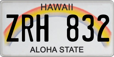 HI license plate ZRH832