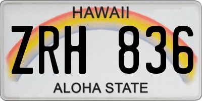 HI license plate ZRH836