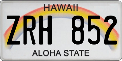 HI license plate ZRH852