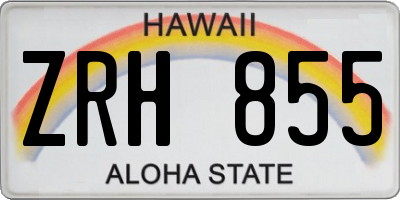 HI license plate ZRH855