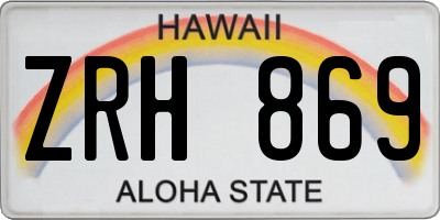 HI license plate ZRH869