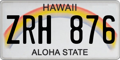 HI license plate ZRH876