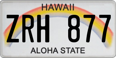 HI license plate ZRH877