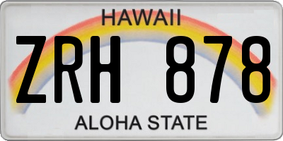 HI license plate ZRH878