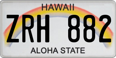 HI license plate ZRH882