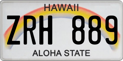 HI license plate ZRH889