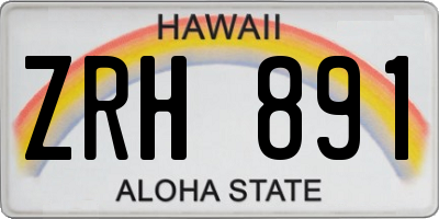 HI license plate ZRH891