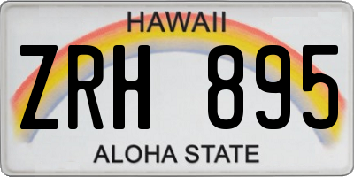 HI license plate ZRH895