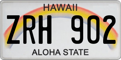 HI license plate ZRH902