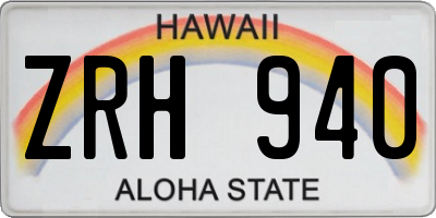 HI license plate ZRH940