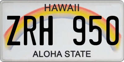 HI license plate ZRH950