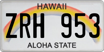 HI license plate ZRH953