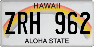 HI license plate ZRH962