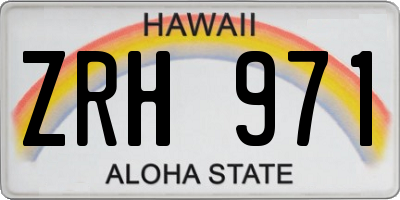 HI license plate ZRH971