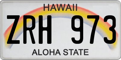 HI license plate ZRH973