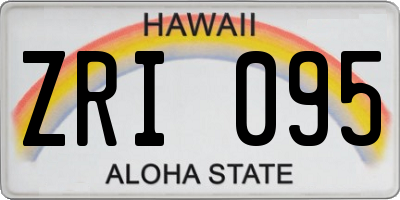 HI license plate ZRI095