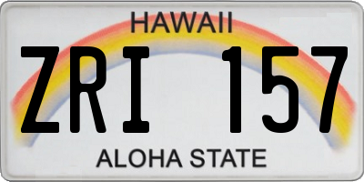 HI license plate ZRI157