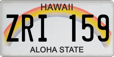 HI license plate ZRI159