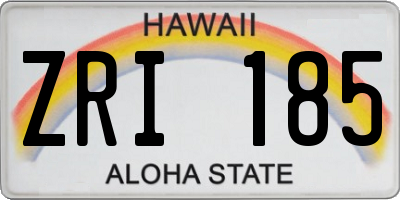 HI license plate ZRI185