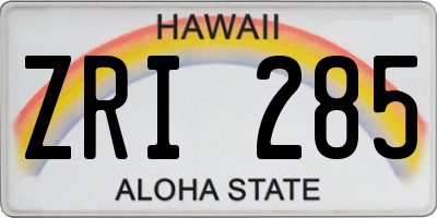 HI license plate ZRI285