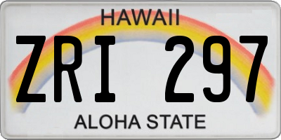 HI license plate ZRI297