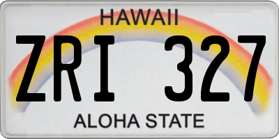 HI license plate ZRI327
