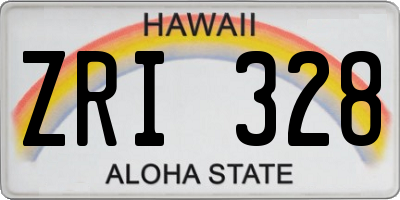 HI license plate ZRI328